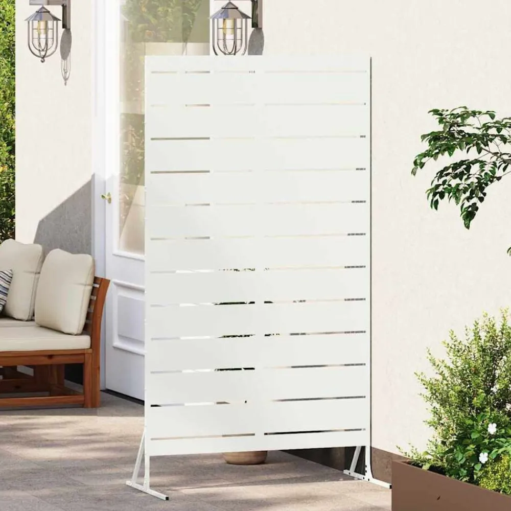 Clôtures & Barrières-vidaXL Écran de confidentialité 100 x 50 x 180 cm Acier Blanc