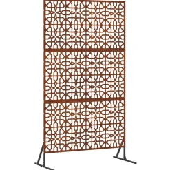 Clôtures & Barrières-vidaXL Écran de confidentialité Gris 100 x 50 x 180 cm Acier patiné