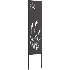Décorations-vidaXL Écran de confidentialité de jardin Fretwork 32 x 140 cm Noir