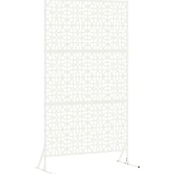 Clôtures & Barrières-vidaXL Écran de confidentialité 100 x 50 x 180 cm Acier Blanc