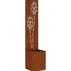 Décorations-vidaXL Écran de confidentialité de jardin Rouillé 32 x 32 x 150 cm Acier patiné