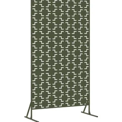 vidaXL Écran de confidentialité Olive 100 x 50 x 180 cm Acier