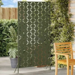 vidaXL Écran de confidentialité Olive 100 x 50 x 180 cm Acier
