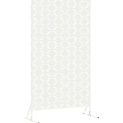 Clôtures & Barrières-vidaXL Écran de confidentialité 100 x 50 x 180 cm Acier Blanc