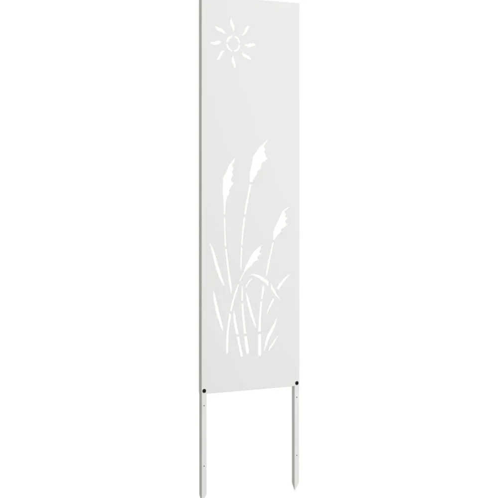 Décorations-vidaXL Écran de confidentialité de jardin Fretwork 32 x 140 cm Blanc
