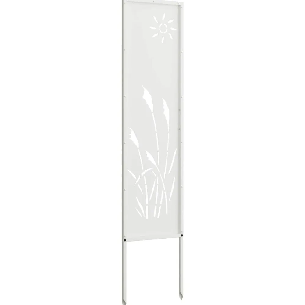 Décorations-vidaXL Écran de confidentialité de jardin Fretwork 32 x 140 cm Blanc