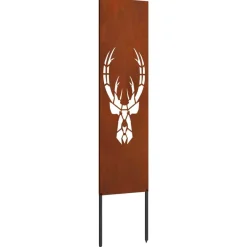 Décorations-vidaXL Écran de confidentialité de jardin Rouillé 32 x 140 cm Acier patiné
