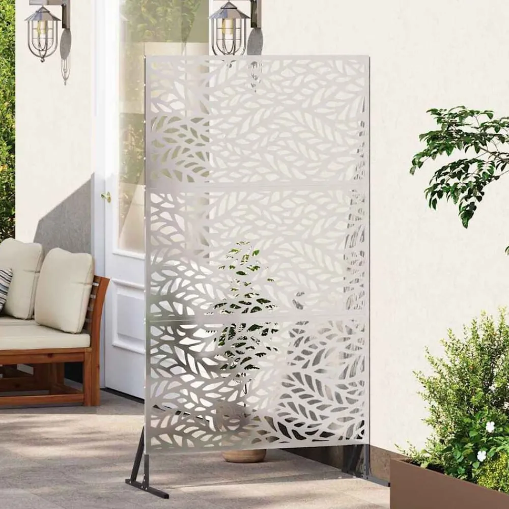 Clôtures & Barrières-vidaXL Écran de confidentialité Gris 100 x 50 x 180 cm Acier Acier inoxydable