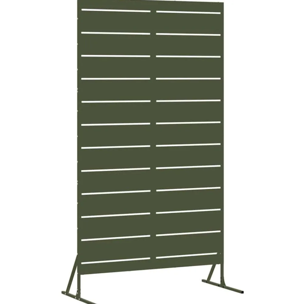 Clôtures & Barrières-vidaXL Écran de confidentialité Olive 100 x 50 x 180 cm Acier Vert olive