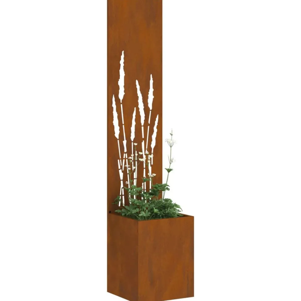vidaXL Écran de confidentialité de jardin Fretwork Rouillé 32 x 150 cm