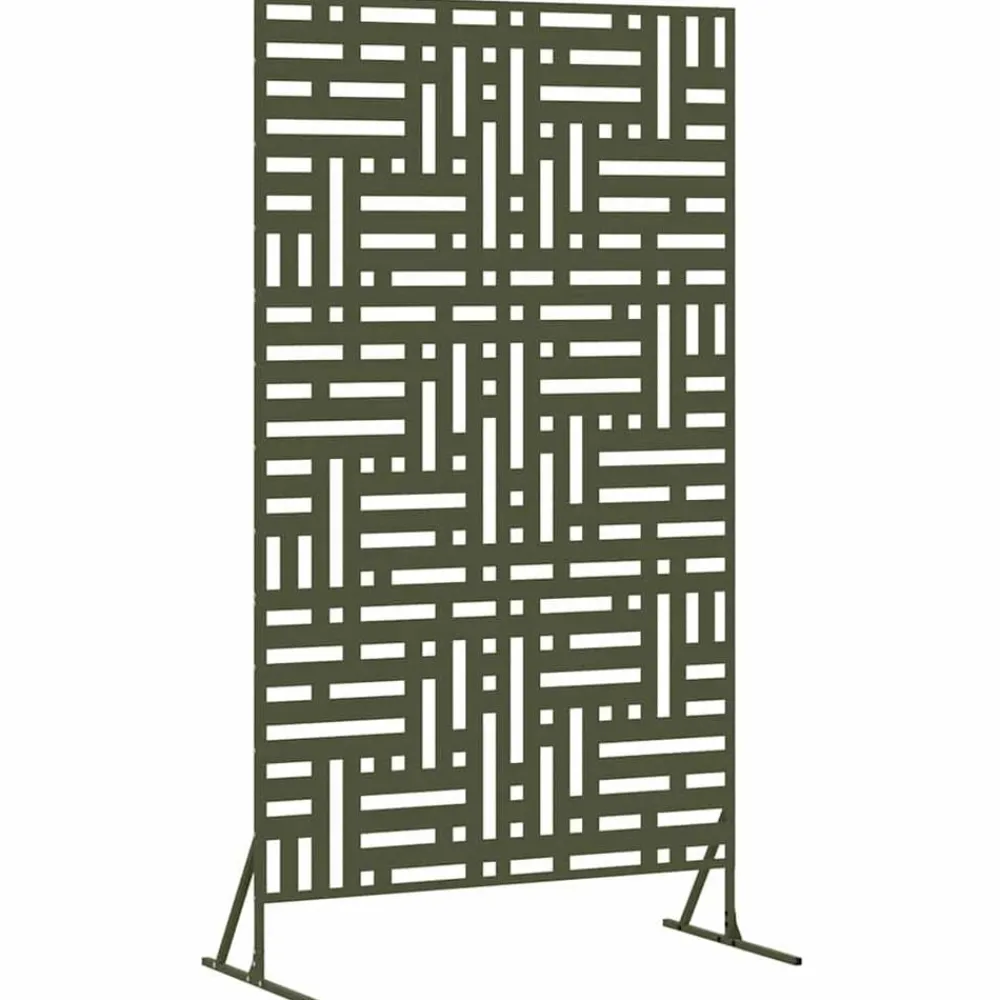 vidaXL Écran de confidentialité Olive 100 x 50 x 180 cm Acier