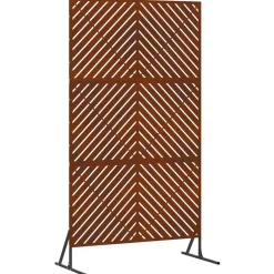 Clôtures & Barrières-vidaXL Écran de confidentialité Gris 100 x 50 x 180 cm Acier Acier patiné