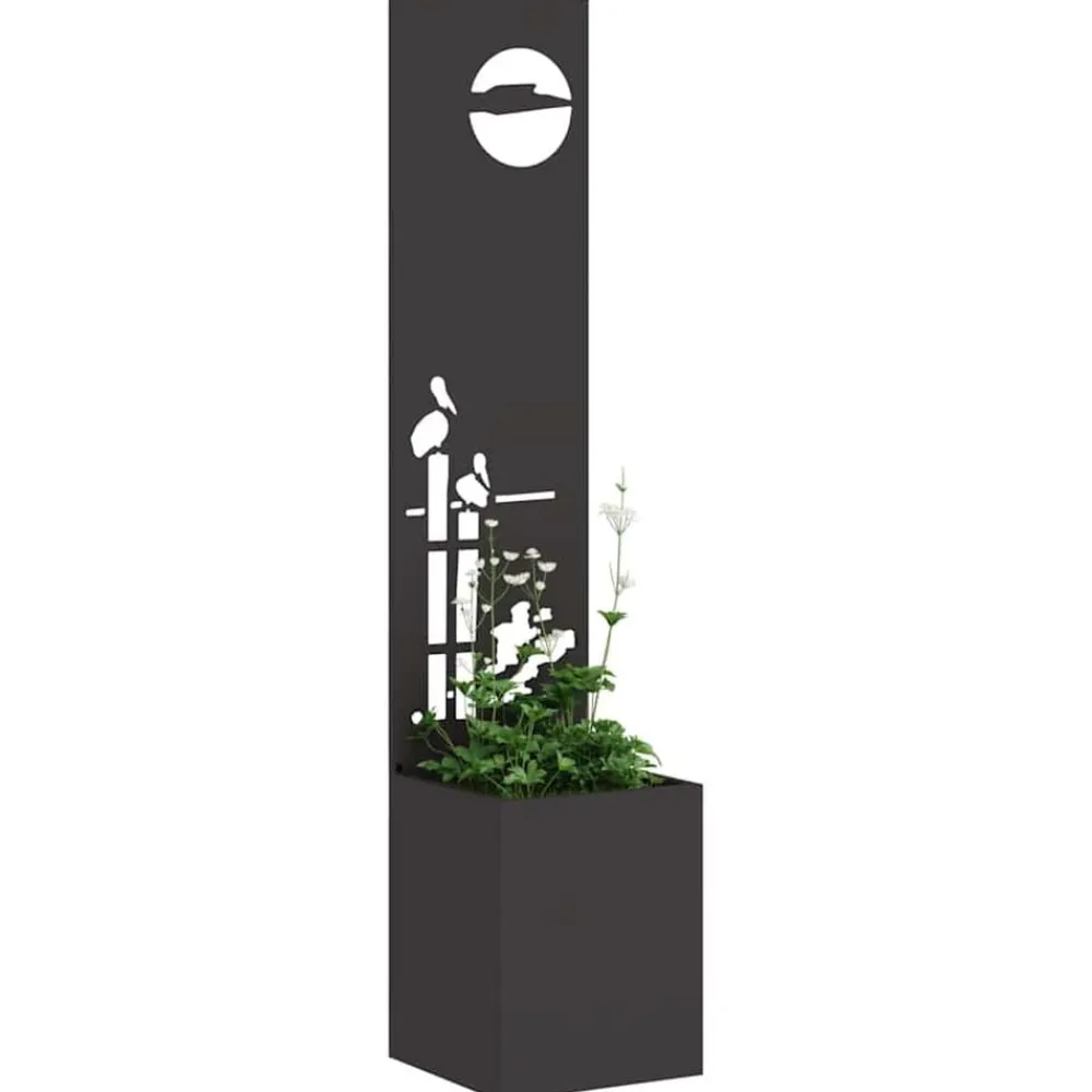 Décorations-vidaXL Écran de confidentialité de jardin Fretwork 32 x 150 cm Noir
