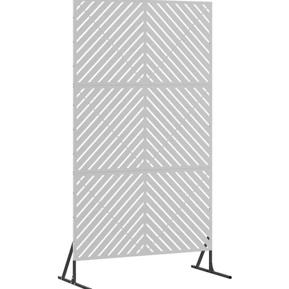 vidaXL Écran de confidentialité Gris 100 x 50 x 180 cm Acier