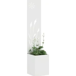 Décorations-vidaXL Écran de confidentialité de jardin Fretwork 32 x 150 cm Blanc