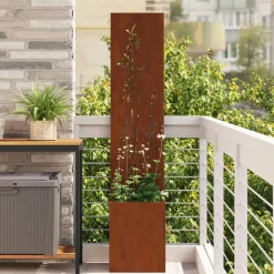 vidaXL Écran de confidentialité de jardin Rouillé 32 x 32 x 150 cm