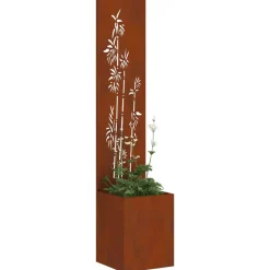 vidaXL Écran de confidentialité de jardin Rouillé 32 x 32 x 150 cm