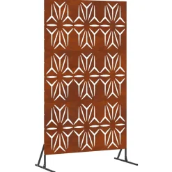 Clôtures & Barrières-vidaXL Écran de confidentialité Gris 100 x 50 x 180 cm Acier patiné