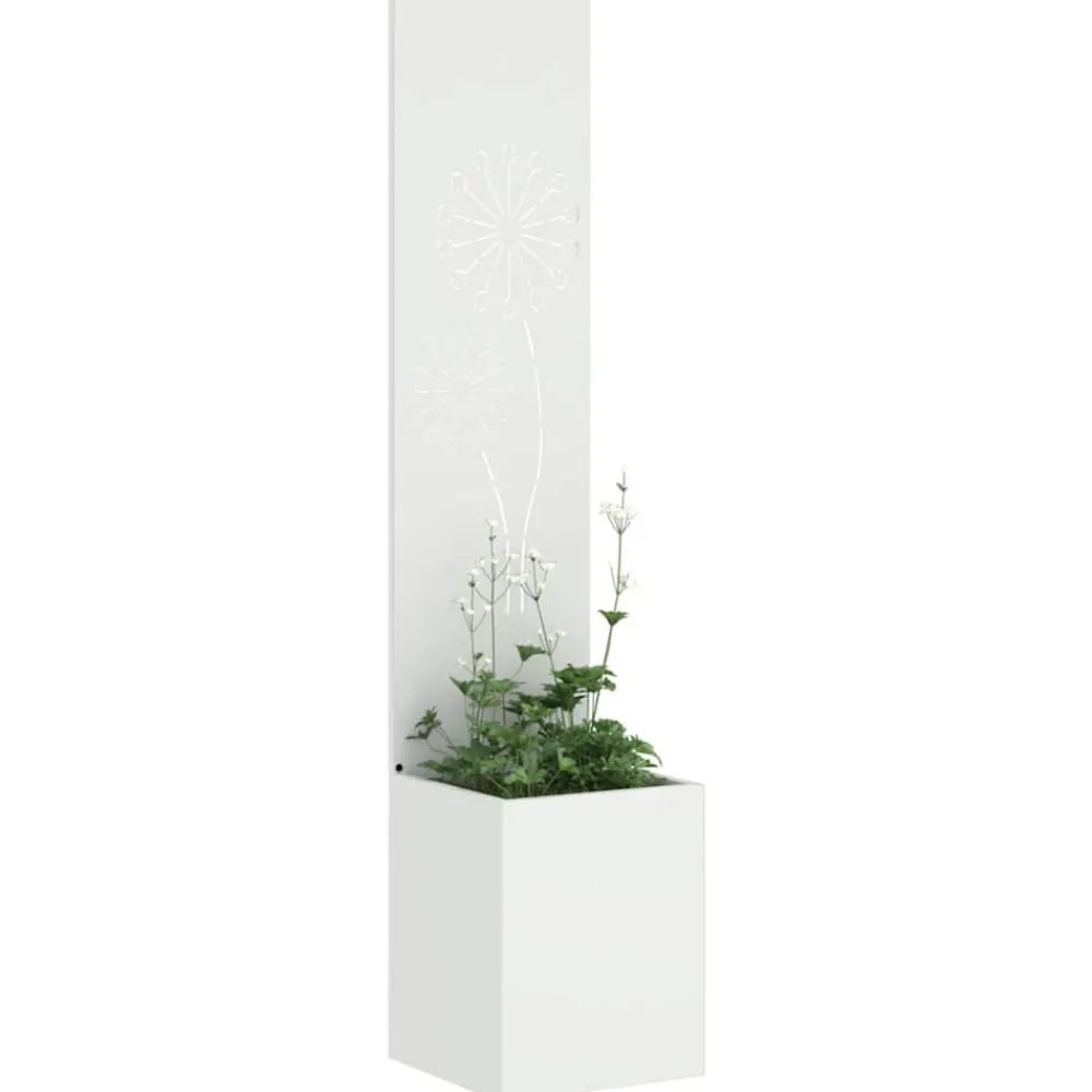 Décorations-vidaXL Écran de confidentialité de jardin Fretwork 32 x 150 cm Blanc