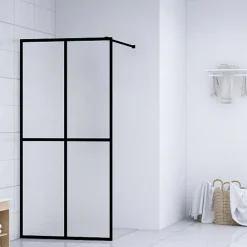 vidaXL Écran de douche Verre trempé dépoli 80x195 cm