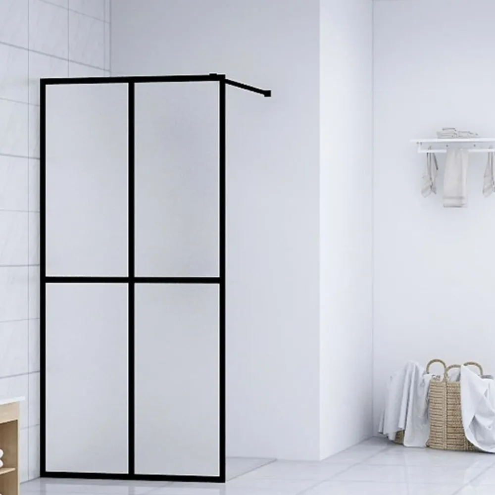 vidaXL Écran de douche Verre trempé dépoli 80x195 cm
