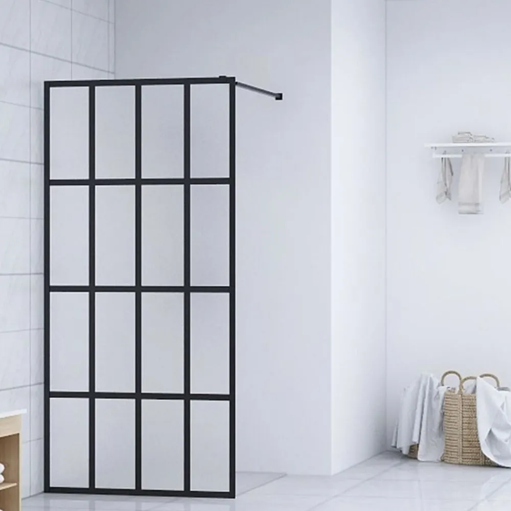 vidaXL Écran de douche Verre trempé dépoli 80x195 cm