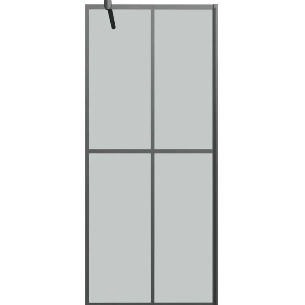 Plomberie-vidaXL Écran de douche 80x195 cm Verre trempé foncé Noir