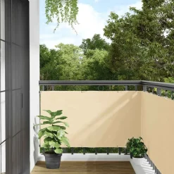 Clôtures & Barrières-vidaXL Écran d'intimité de balcon crème 300x75 cm PVC Cr&egrave;me