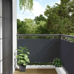 Clôtures & Barrières-vidaXL Écran d'intimité de balcon 300x75 cm PVC Anthracite