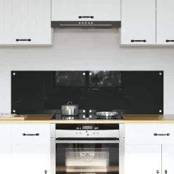 Arts De La Table & Arts Culinaires-vidaXL Crédence de cuisine 2 pcs 70 x 40 cm verre trempé Noir