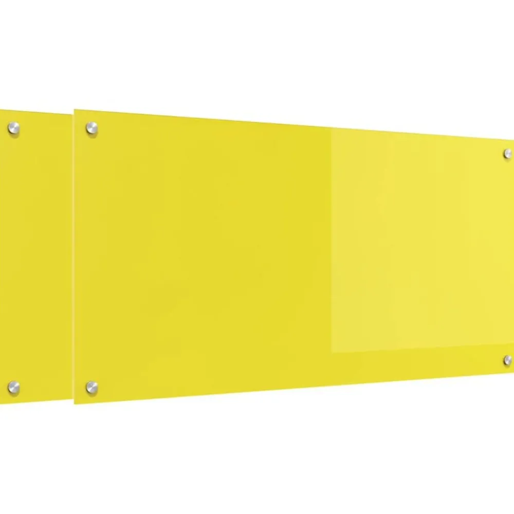 Arts De La Table & Arts Culinaires-vidaXL Crédence de cuisine 2 pcs 100 x 50 cm verre trempé Jaune