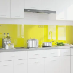 Arts De La Table & Arts Culinaires-vidaXL Crédence de cuisine 2 pcs 100 x 50 cm verre trempé Jaune