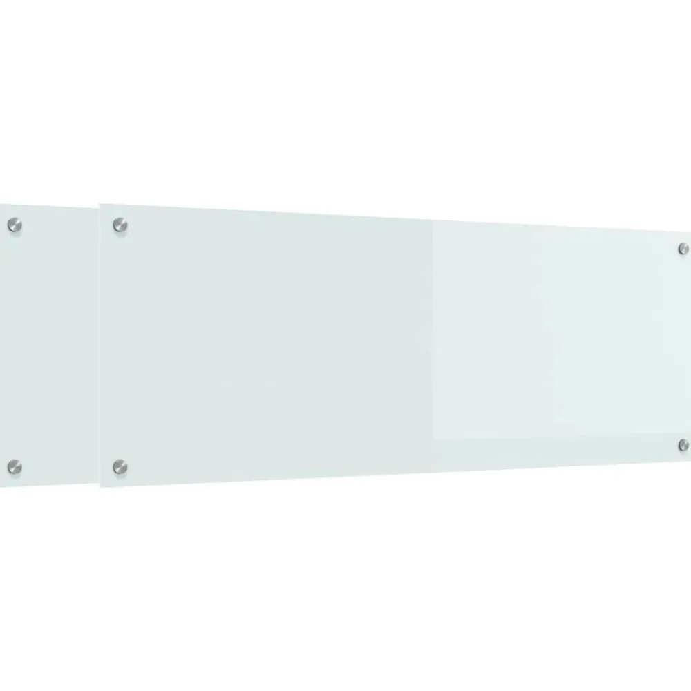 Arts De La Table & Arts Culinaires-vidaXL Crédence de cuisine 2 pcs 110 x 40 cm verre trempé Blanc