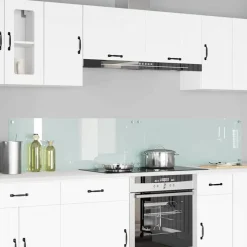 Arts De La Table & Arts Culinaires-vidaXL Crédence de cuisine 2 pcs 110 x 40 cm verre trempé Blanc