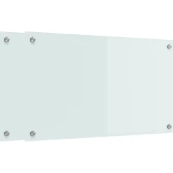 Arts De La Table & Arts Culinaires-vidaXL Crédence de cuisine 2 pcs Blanc 70 x 40 cm verre trempé Lait