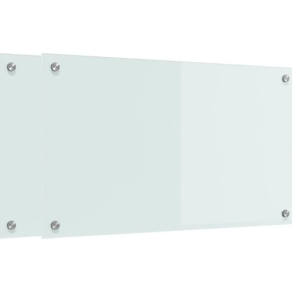 Arts De La Table & Arts Culinaires-vidaXL Crédence de cuisine 2 pcs Blanc 70 x 40 cm verre trempé Lait