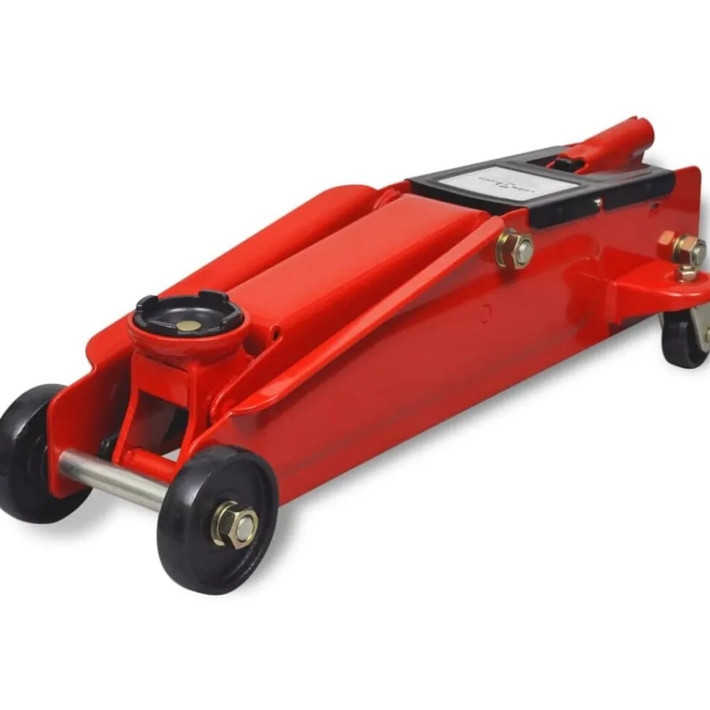 Equipement & Outils De Garage-vidaXL Cric de plancher hydraulique à profile bas 3 tonnes Rouge
