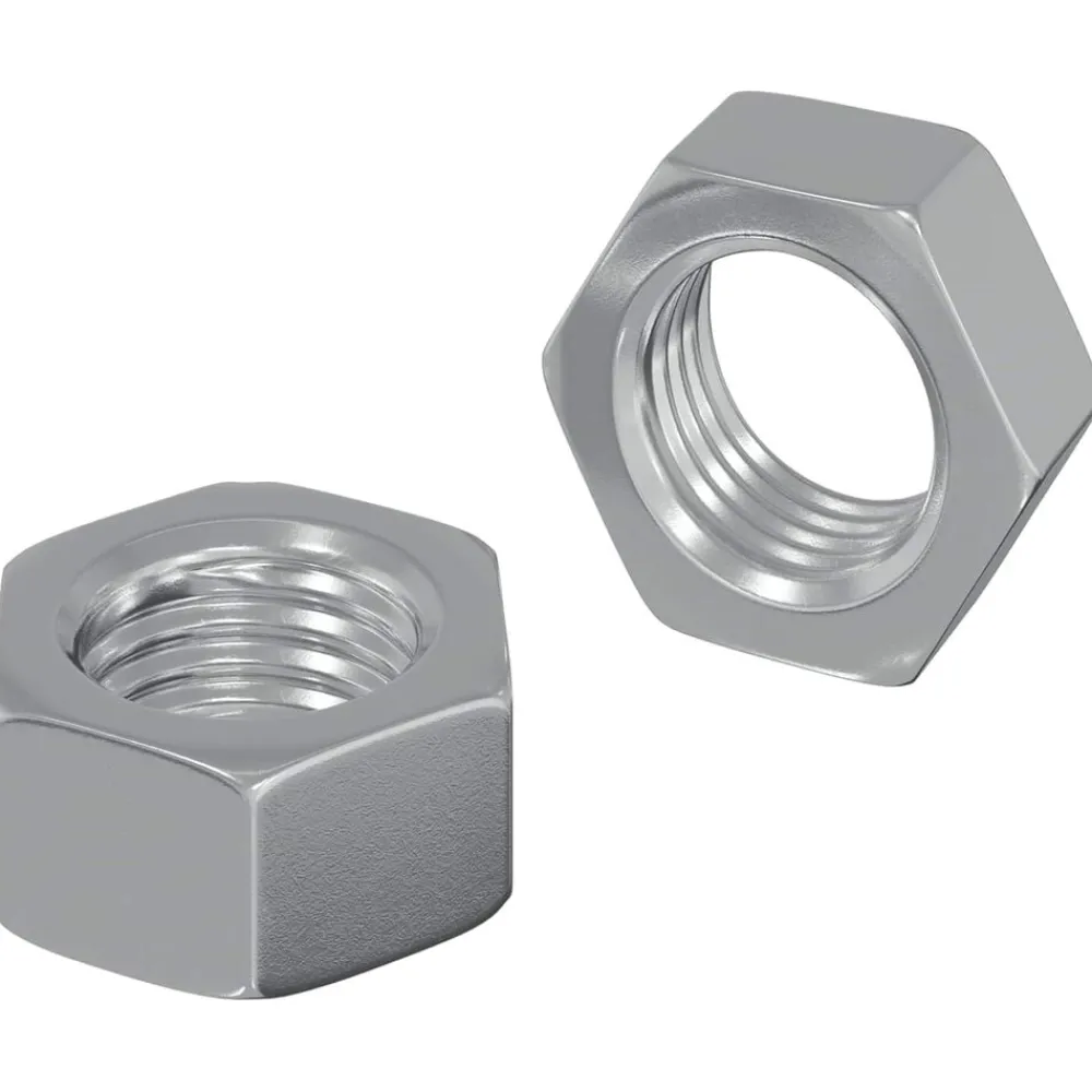 vidaXL Écrou Hexagonal 2 pcs Argenté M6 Métал