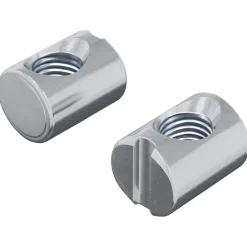 vidaXL Écrous à baril 2 pcs Argenté M6 x 13 mm Métал