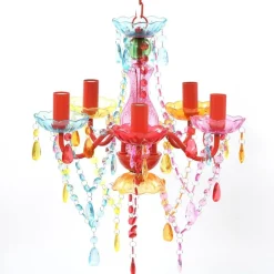 Luminaires-vidaXL Crystal Light 5 Ampoules Multicolore