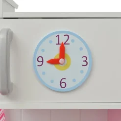 Jouets-vidaXL Cuisine jouet 82 x 30 x 100 cm Bois Rose et blanc