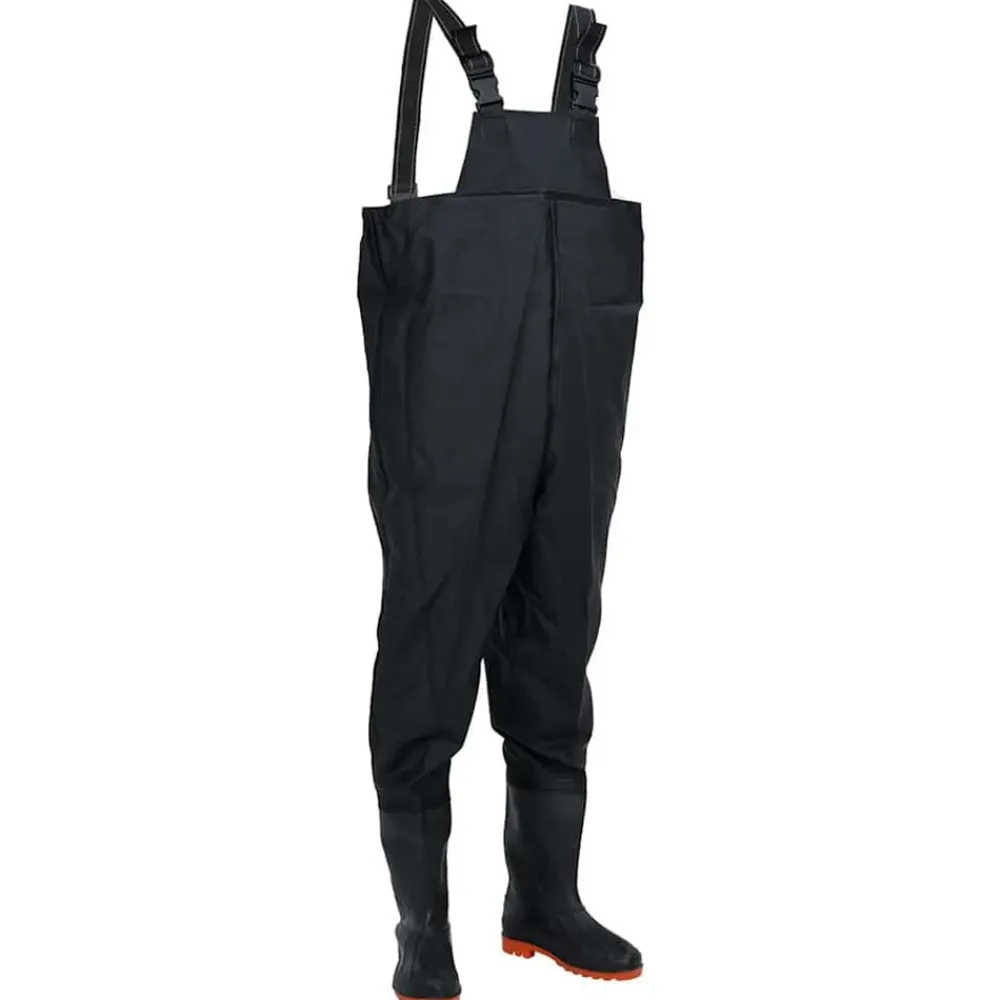 Loisirs De Plein Air-vidaXL Cuissardes avec bottes taille 45 Noir