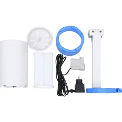 Piscine & Spa-vidaXL Écumoire de piscine et pompe avec adaptateur 16 cm Plastique