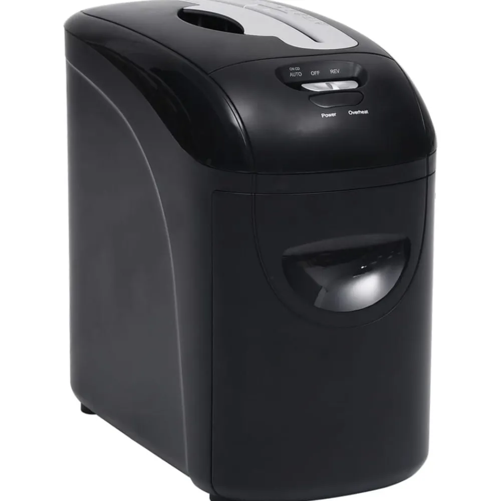 vidaXL Déchiqueteuse de papier 10 feuilles à micro-coupe Noir