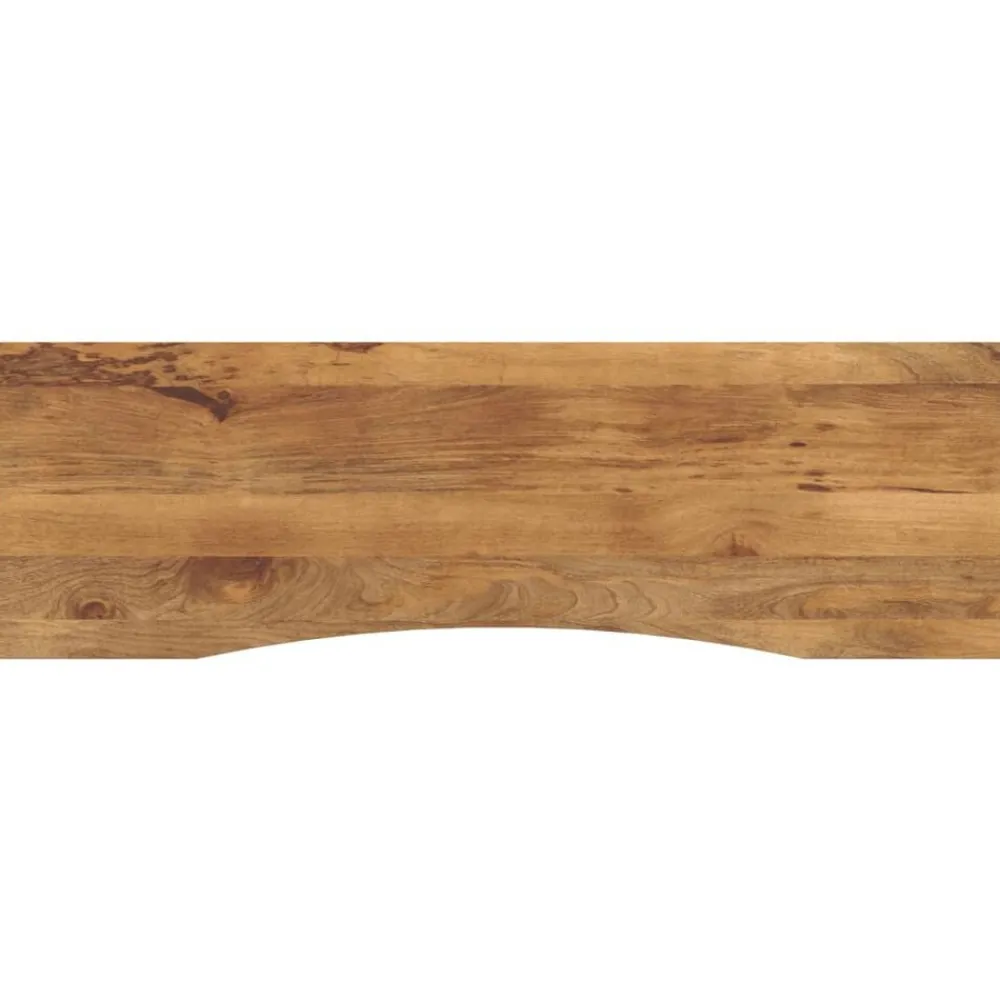 vidaXL Dessus de bureau avec courbe 160x50x2,5 cm manguier massif brut