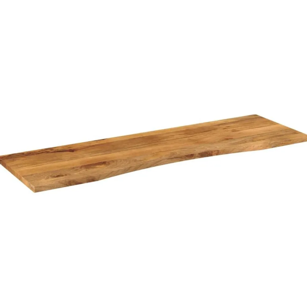vidaXL Dessus de bureau avec courbe 160x50x2,5 cm manguier massif brut