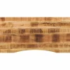 vidaXL Dessus de bureau avec courbe 120x50x2,5 cm manguier massif brut