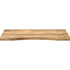 vidaXL Dessus de bureau avec courbe 90x60x2,5 cm manguier massif brut