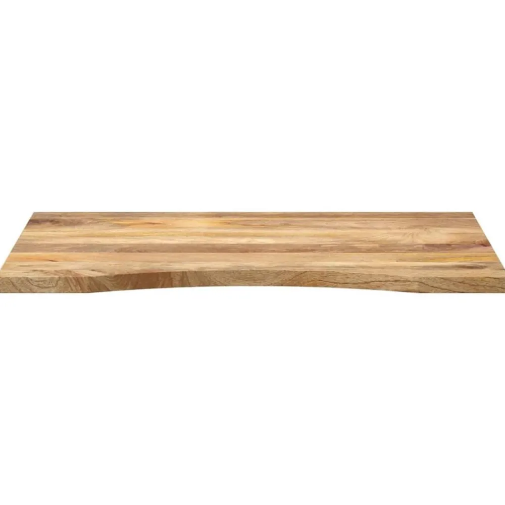 vidaXL Dessus de bureau avec courbe 90x60x2,5 cm manguier massif brut