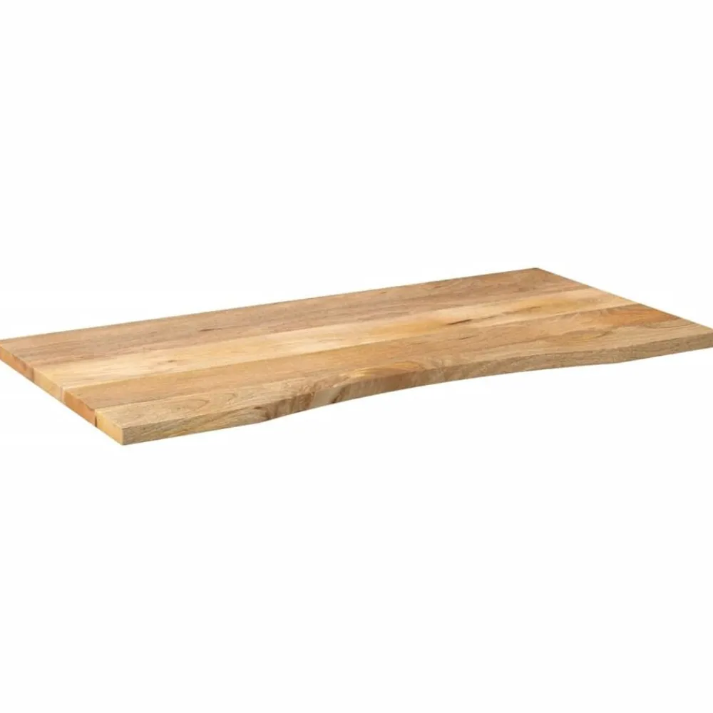 Accessoires Pour Tables-vidaXL Dessus de bureau avec courbe 140x60x2,5 cm manguier massif brut